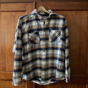Vintage Men's Casual Plaid Button Down Flannel Shirt